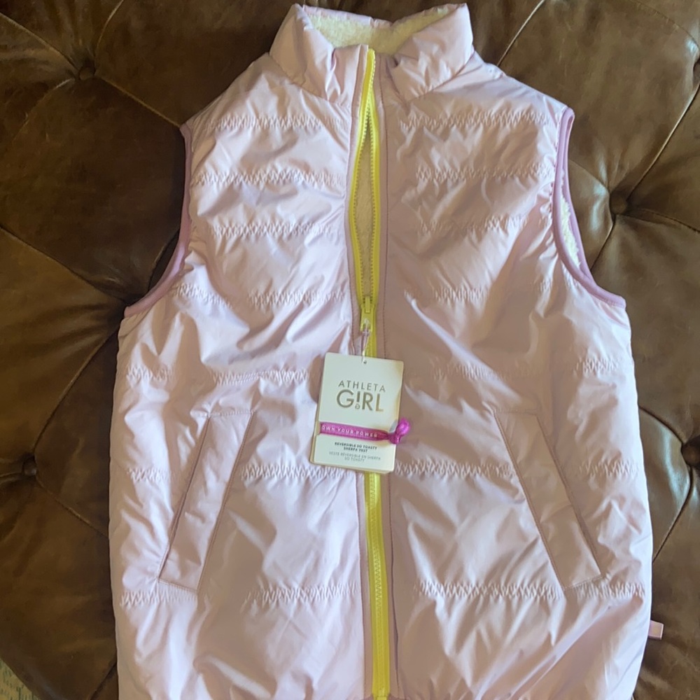 Athleta Girl NWT fleece lined puffer vest